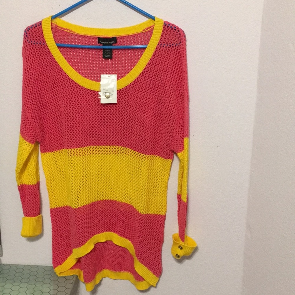 XL Sweater Project Long striped sweater NWT!